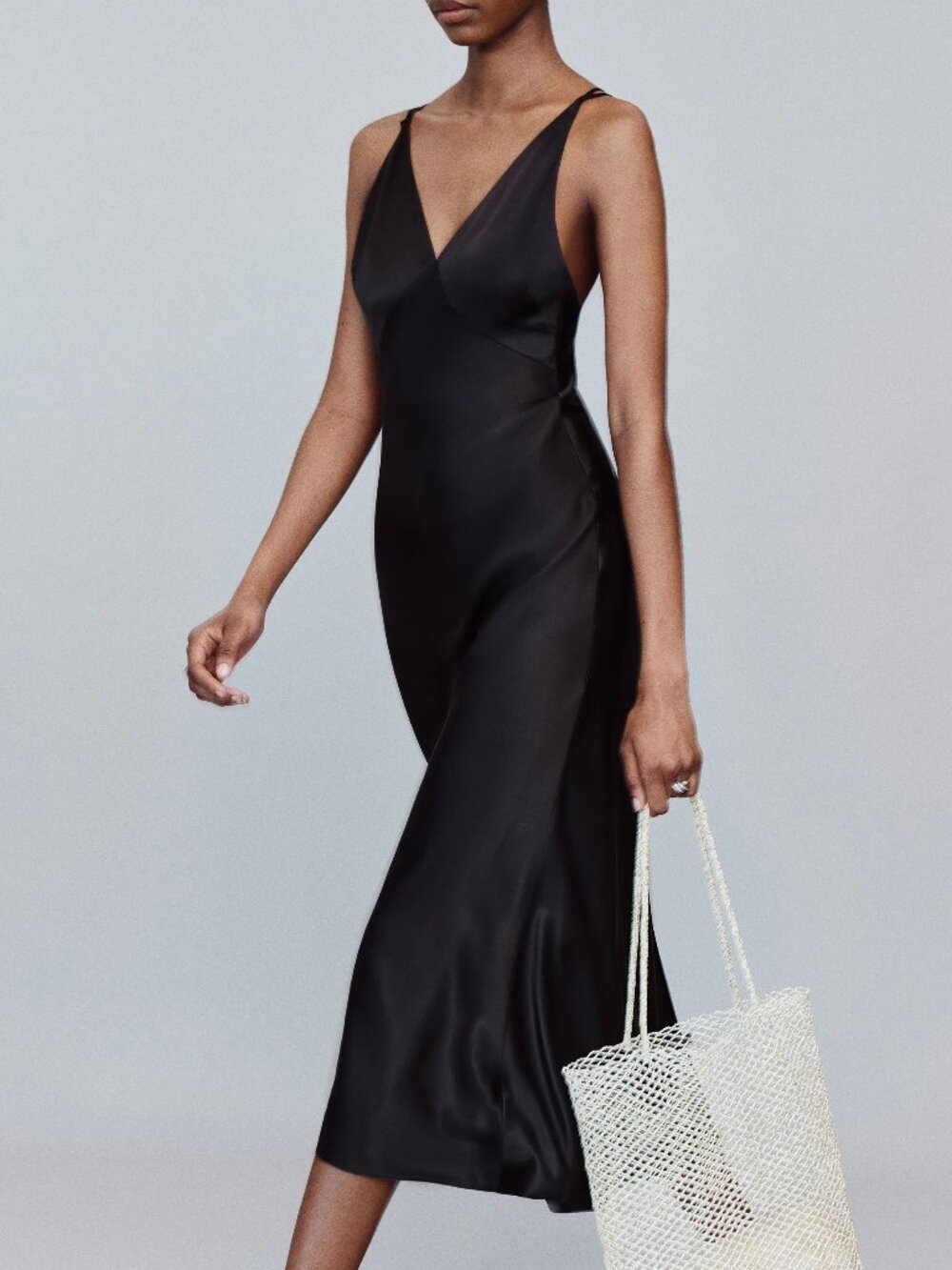 NWT - Reformation Anaya Silk Dress Black - Size XS